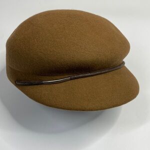 Nine West Wool Newsboy Brown Hat